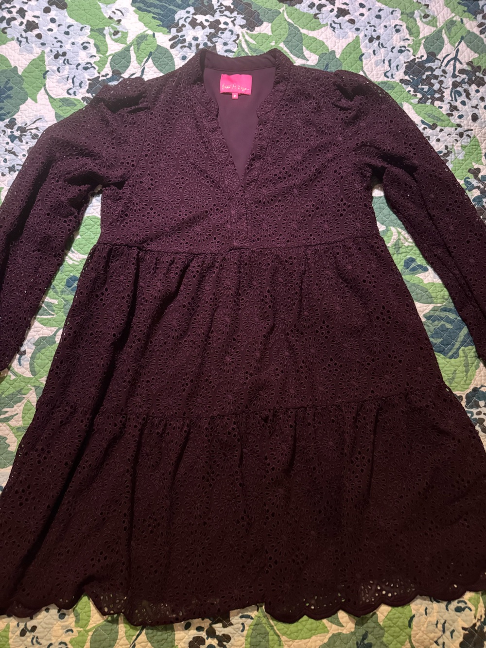 Lilly Pulitzer Dress on Plum Fabric